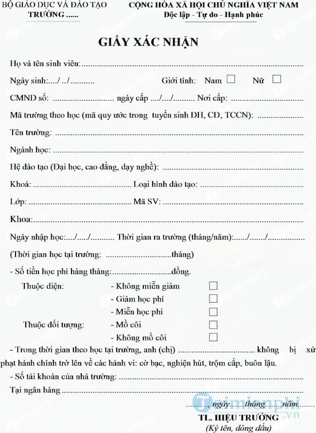 Mẫu giấy cam kết trả nợ