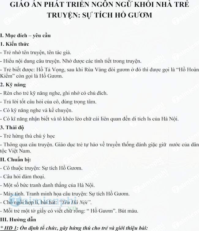Giáo án Phát triển ngôn ngữ khối Nhà trẻ