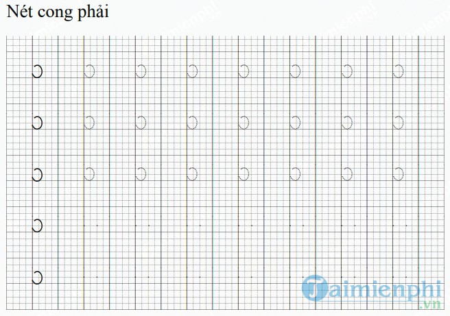 net co ban va chu cai cho be tap viet