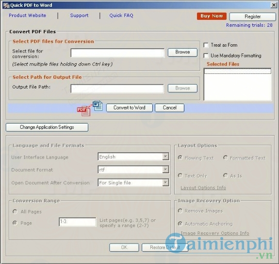Free Quick Word to Pdf Converter