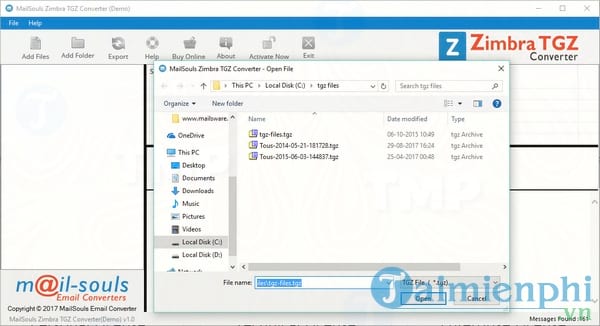 MailSouls Zimbra TGZ Converter