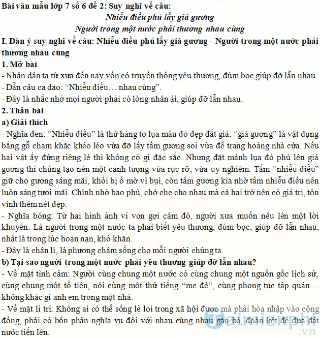 Giải thích câu ca dao Nhiễu điều phủ lấy giá gương