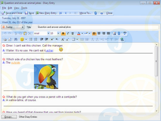download efficient diary