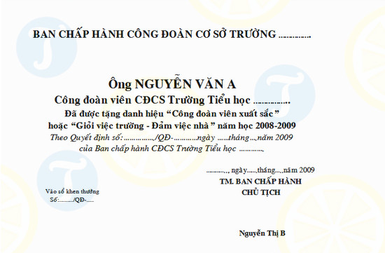 download mau giay khen cong doan