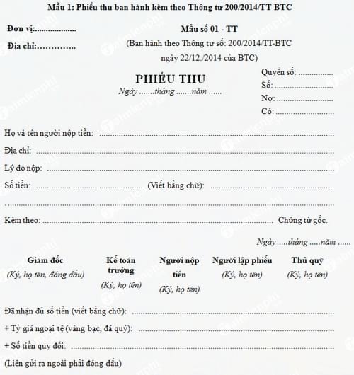 mau phieu thu thong tu 200