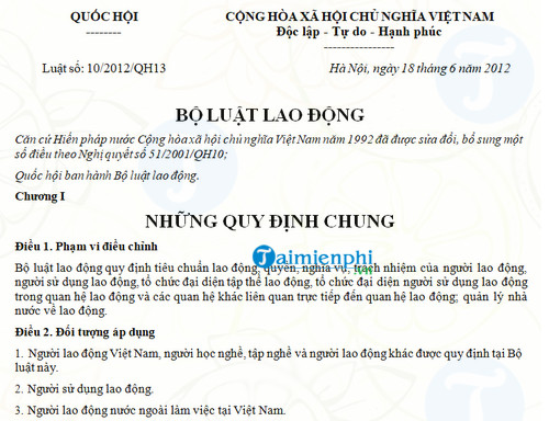 bo luat lao dong 2012