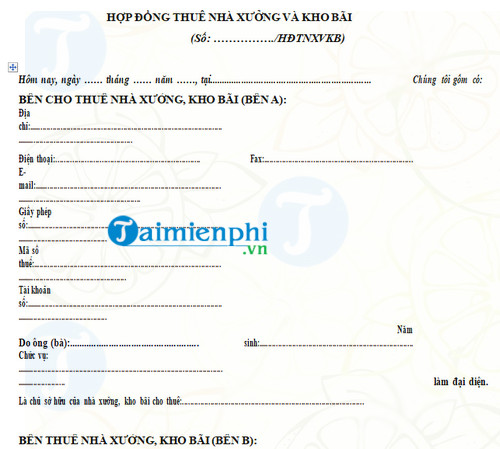 hop dong thue nha xuong