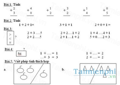 bai tap toan lop 1