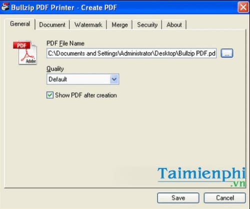 bullzip pdf printer standard
