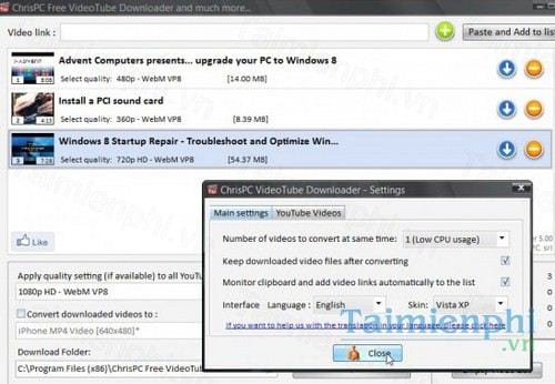chrispc free videotube downloader