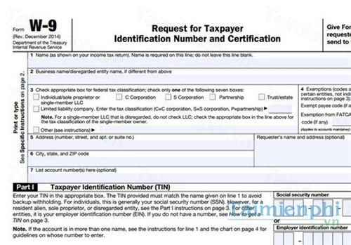 irs form w 9