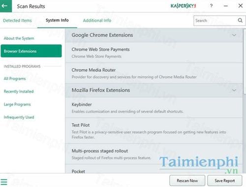 kaspersky system checker