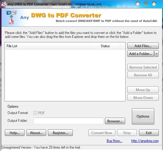 Any DWG to PDF Converter