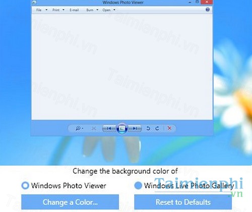 Photo viewer background changer