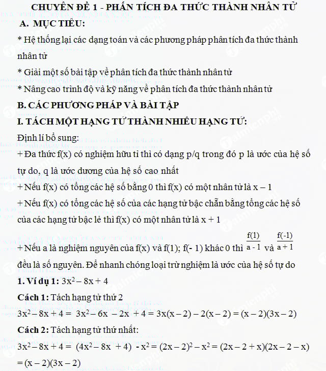 Chuyên đề bồi dưỡng học sinh giỏi Toán lớp 8
