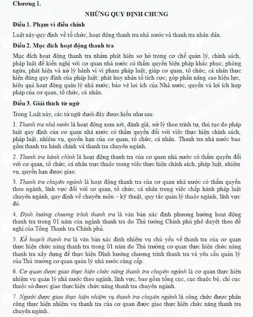 Luật thanh tra số 56/2010/QH12