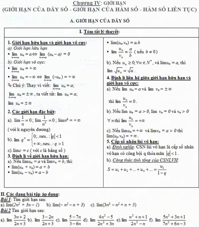 Giáo án dạy thêm Toán 11