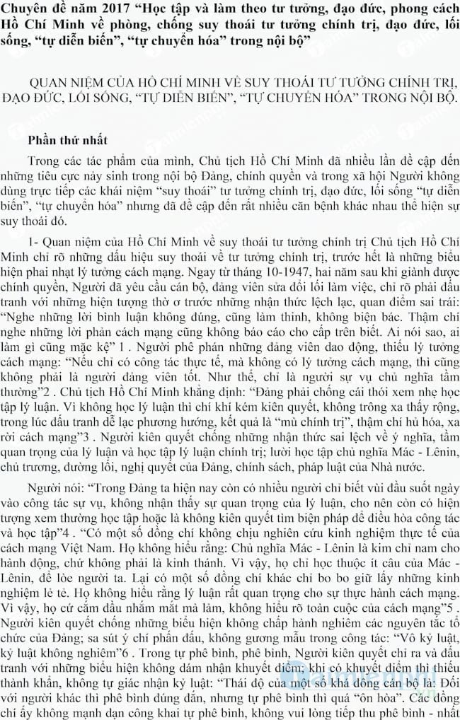 Tài liệu học bồi dưỡng chính trị hè