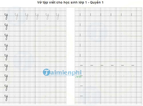 Mẫu vở tập viết cho học sinh lớp 1