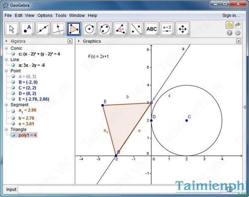 tạo tình vẽ toán học với Geogebra