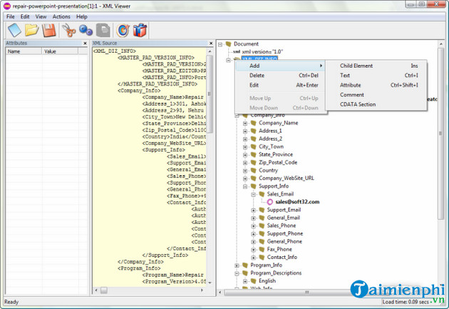 download phan mem doc file xml