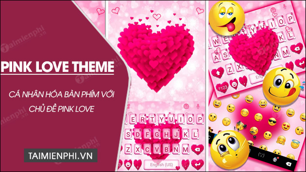 download pink love theme
