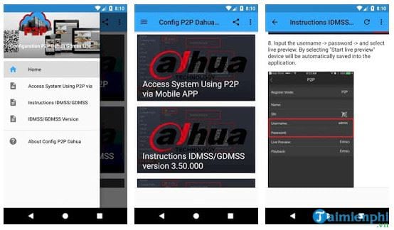 config p2p idmss gdmss
