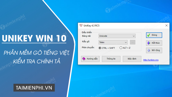 tai unikey win 10