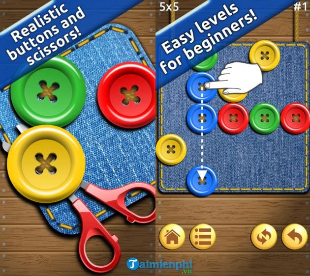 buttons and scissors