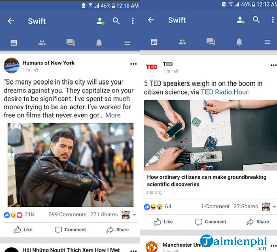 swift for facebook lite