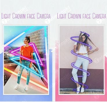 light crown face camera
