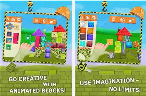 construction game build with bricks