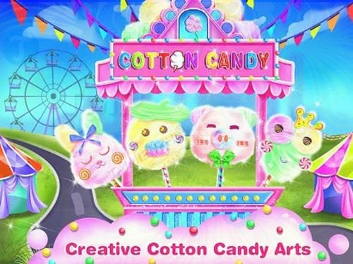 colorful cotton candy maker