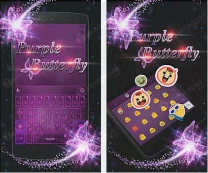 touchpal purplebutterfly theme