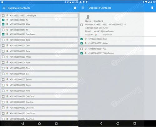 duplicate contacts