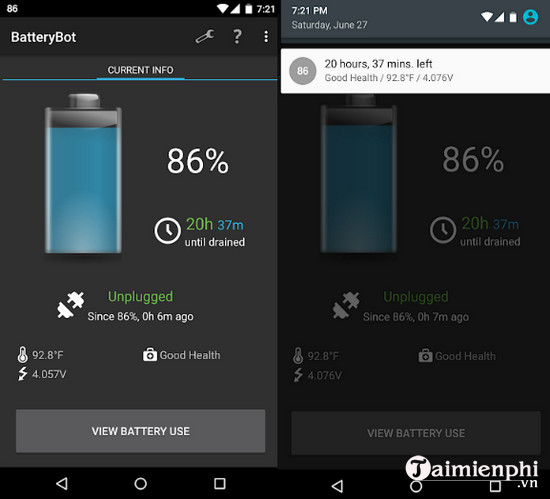 batterybot battery indicator