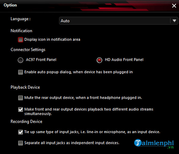 realtek hd audio manager