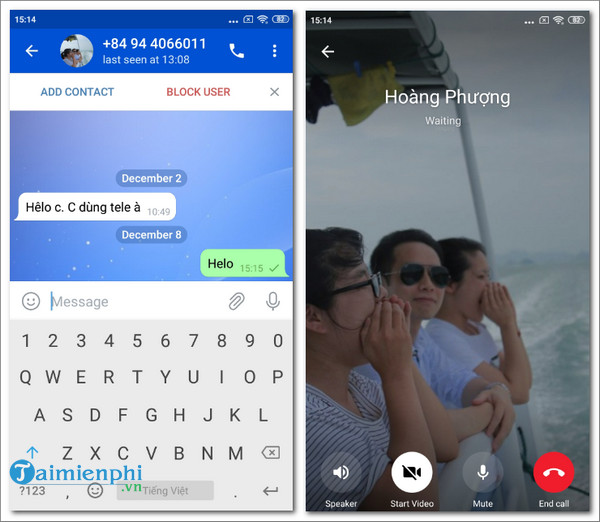 goi video va nhan tin mien phi