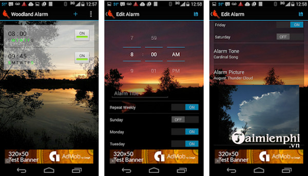 woodland alarm clock