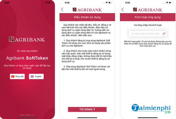 agribank soft token cho ios