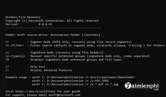 windows file recovery