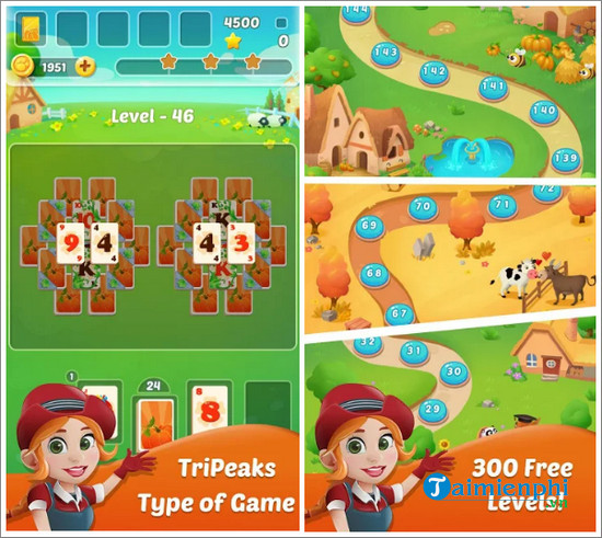 tripeaks solitaire farm