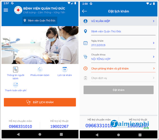 benh vien quan thu duc