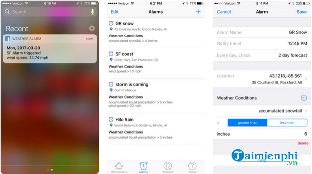 custom weather alerts