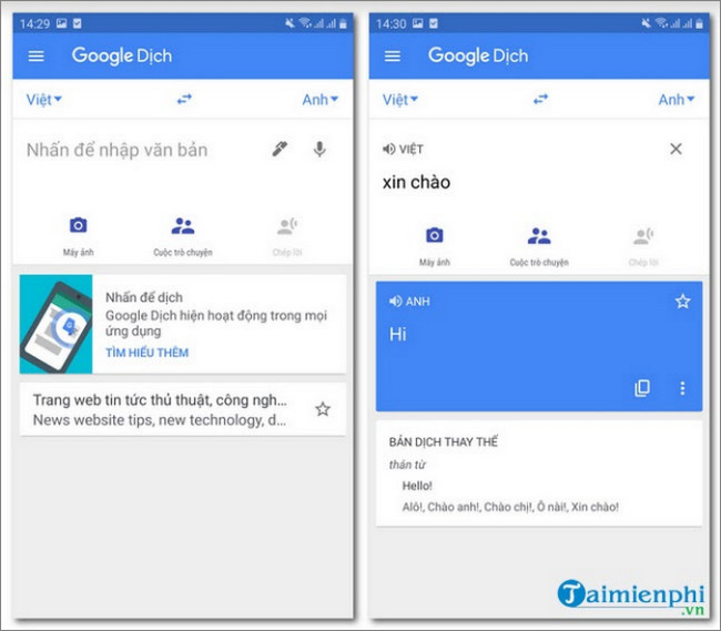 download google dich cho android