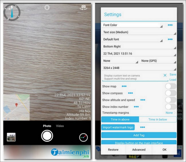 tai timestamp camera