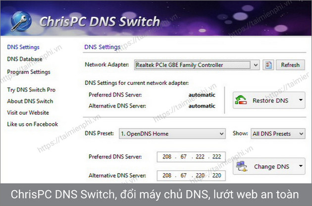 chrispc dns switch