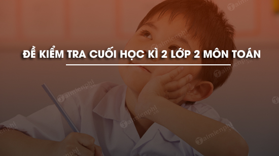 de kiem tra cuoi hoc ki 2 lop 2 mon toan