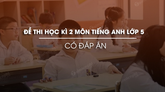 de thi hoc ki 2 mon tieng anh lop 5