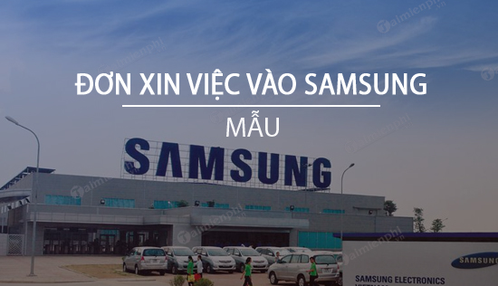 mau don xin viec vao samsung